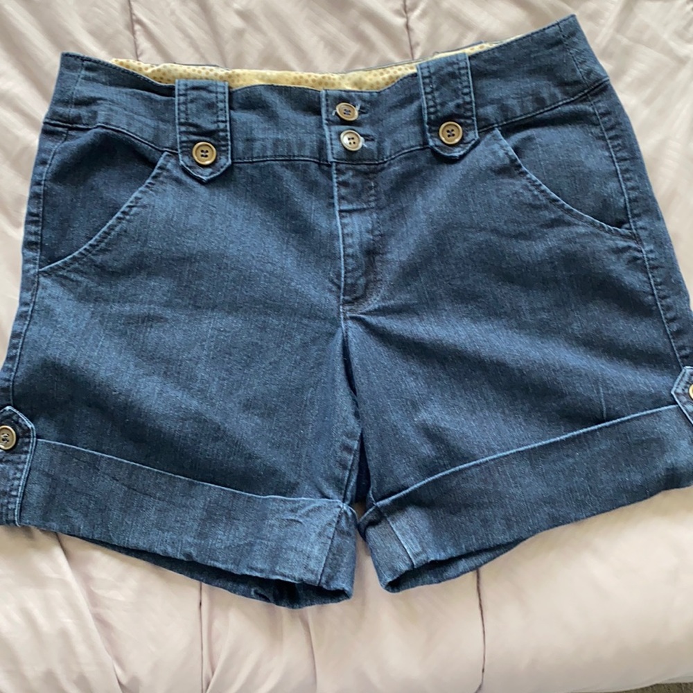 One 5 One Dark Wash Jean Shorts